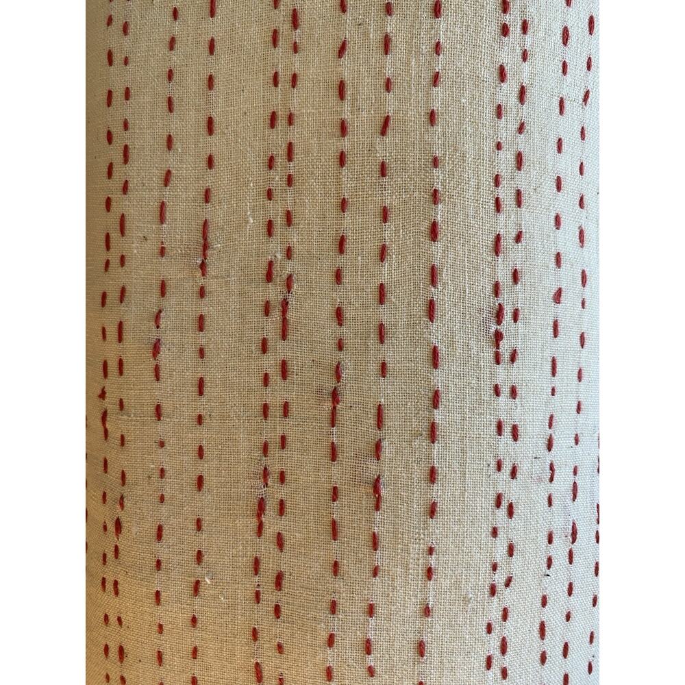 Natural Cotton Double Layered Pickstitched in Pink India Fabric Sample 52"x81.5"